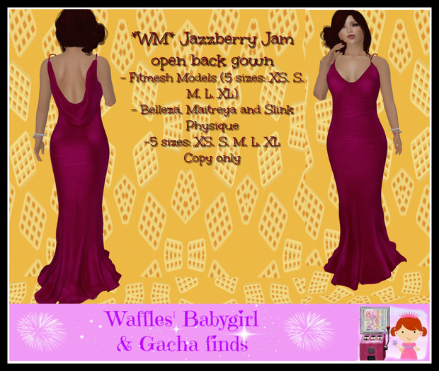 *WM* Jazzberry Jam open back gown