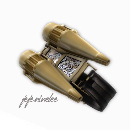 -David Heather-Flashlight Watch/Black-Gold