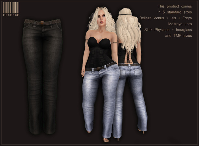 :ESSENCE:GAYA  JEANS BLACK