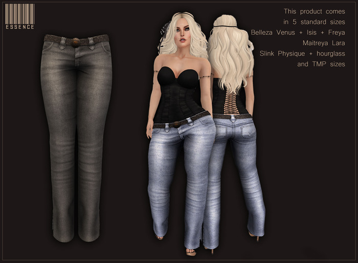 :ESSENCE:GAYA  JEANS LIGHT BLACK