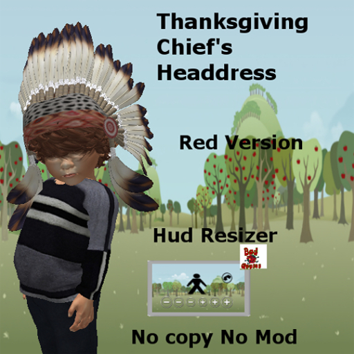 BA_Native Headdress - Red 
