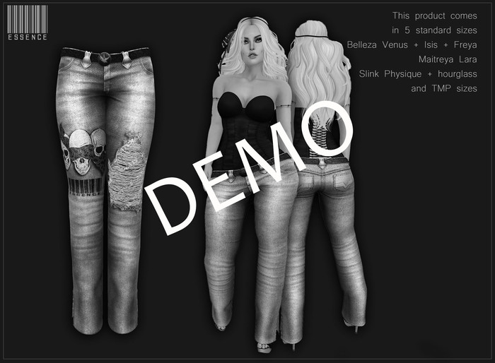 :ESSENCE:GAYA  JEANS BLACK