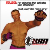 WIN MMA Gloves, Black and Purple