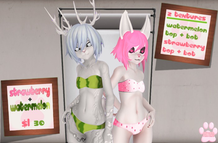 ~{PawPads}~ Bikini - Strawberry & Watermelon
