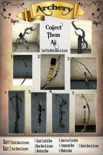 Dark Bow and Arrows RARE Retired