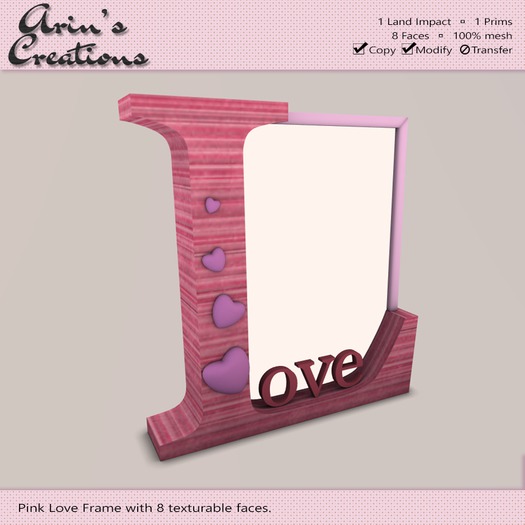 Love Frame Pink [100% Mesh]