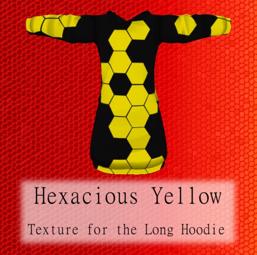 Hexacious Yellow//Texture//Long Hoodie