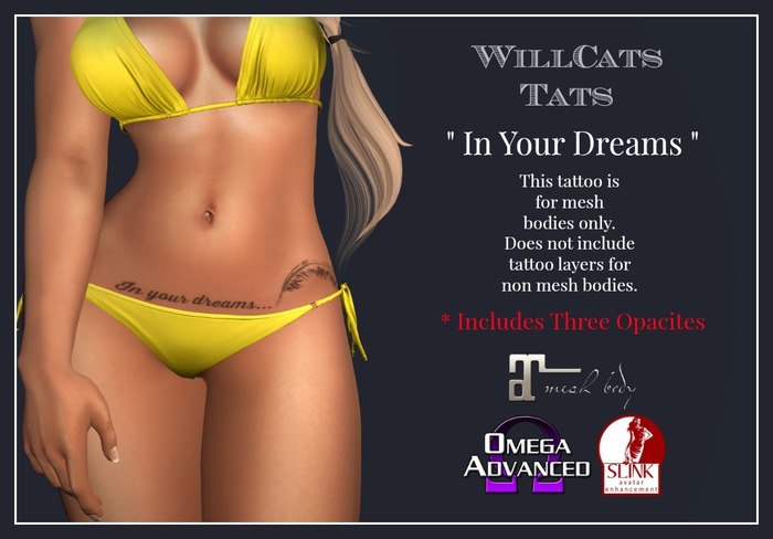 WillCat's  Tats IN YOUR DREAMS TATTOO