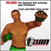 WIN MMA Gloves, Black and Green
