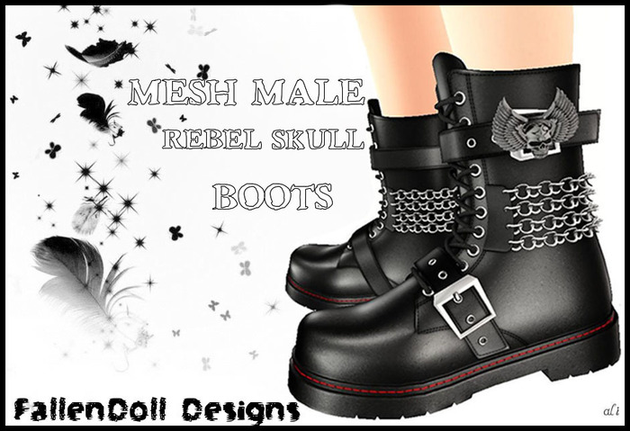 Male Rocker rebel Boots [FallenDoll Designs]