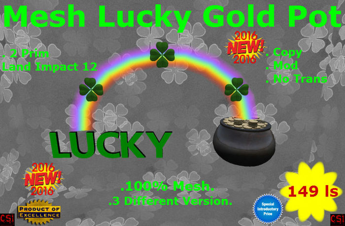 Mesh Lucky Gold Pot (box)