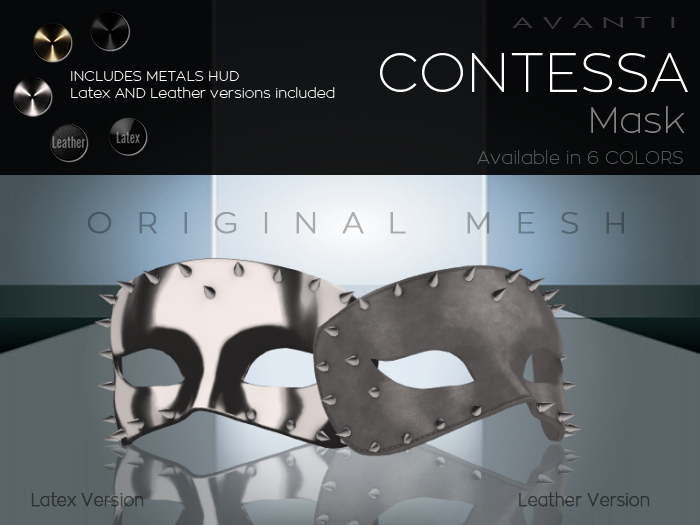 .:Avanti:. Contessa Mask - Silver/Grey
