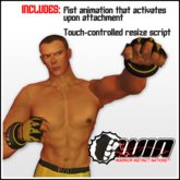 WIN MMA Gloves, Black and Gold