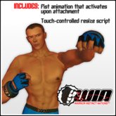 WIN MMA Gloves, Black and Blue