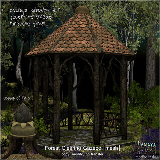 -Hanaya- Forest Clearing Gazebo [mesh]