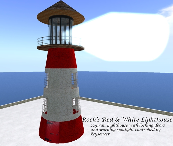 Rock's Red & White Lighthouse