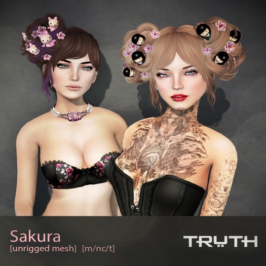 TRUTH HAIR Sakura  Side [Light Browns / Red Bears]