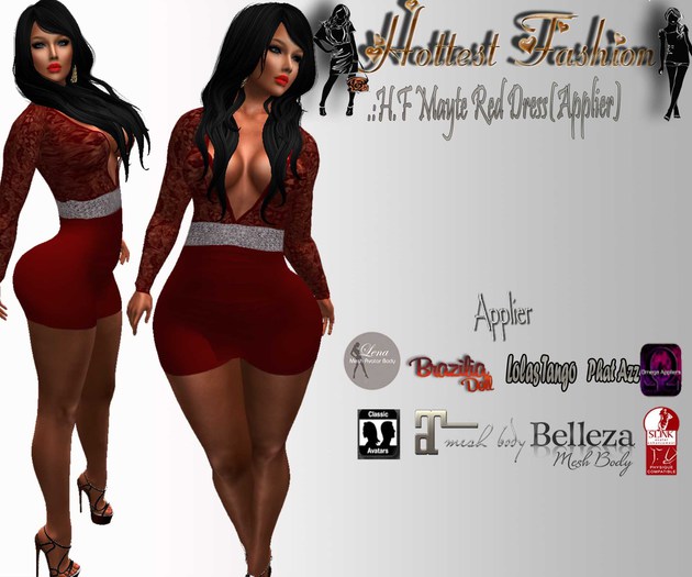 .:H.F Mayte Red Dress (Applier)
