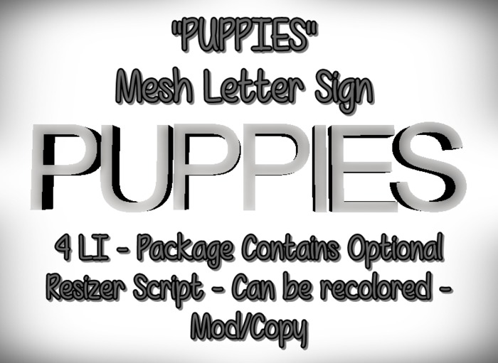 RAFFLE - Mesh Letter Sign