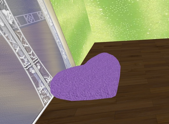 Purple Fuzzy Heart Pillow