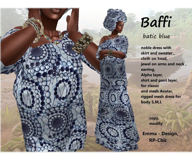 RP-Chic Baffi batik blue