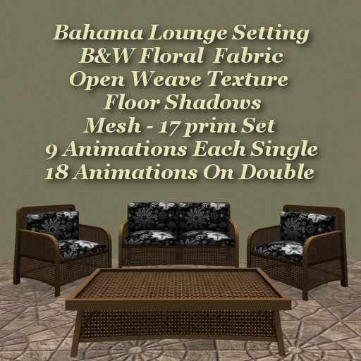Bahama Lounge Set B&W