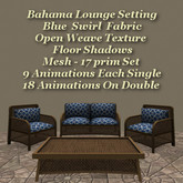 Bahama Lounge Set Blue Swirl