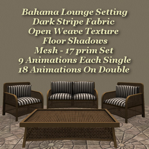 Bahama Lounge Set Dark Stripe