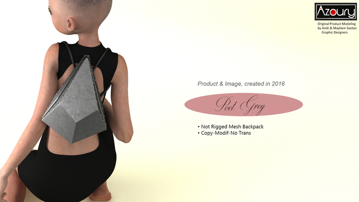 AZOURY - Poet Backpack Grey