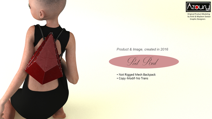 AZOURY - Poet Backpack Red