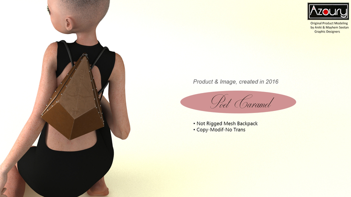 AZOURY - Poet Backpack Caramel