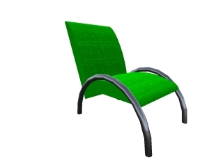 MeGa Chair Green Shiny Pipes