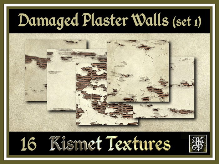 *Kismet* Damaged Plaster Walls Textures (16)