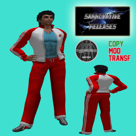 *SR* Mens Trainers Openjacket Red-White