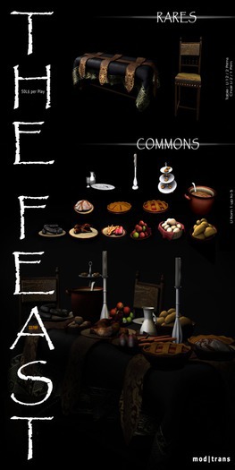 22769 ~ [bauwerk] Feast Festive Table RARE