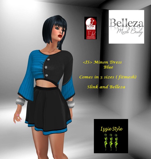 <IS> Minon Dress Blue