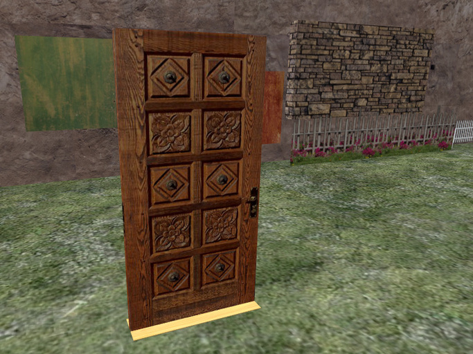 Rustic Wood Scripted Door -  Full Perm Door D0017