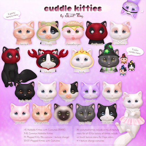 Sweet Thing. Cuddle Kitties - Lobster (Hold R) RARE