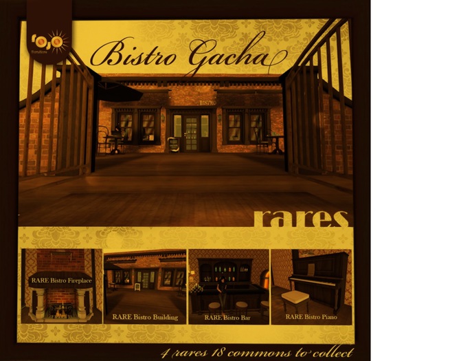 *** rojo *** Furniture - Bistro Fireplace RARE