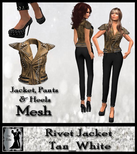 Rivet Jacket Tan_White 2