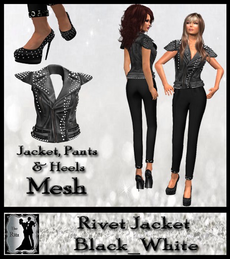 Rivet Jacket Black_White 