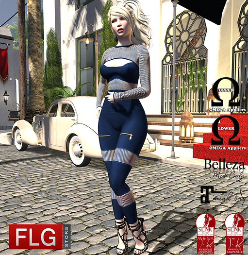 :: FLG Abigail Fishnet Rompers - HUD 10 Models - EXCLUSIVE ::