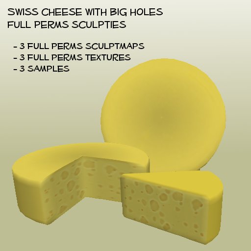 Cheese full perms sculpties - sculpted cheese for builders