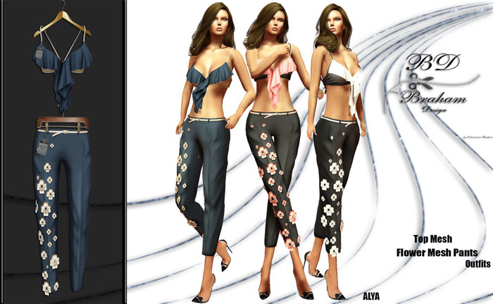 Braham Design NavyBlue Alya Outfits Mesh