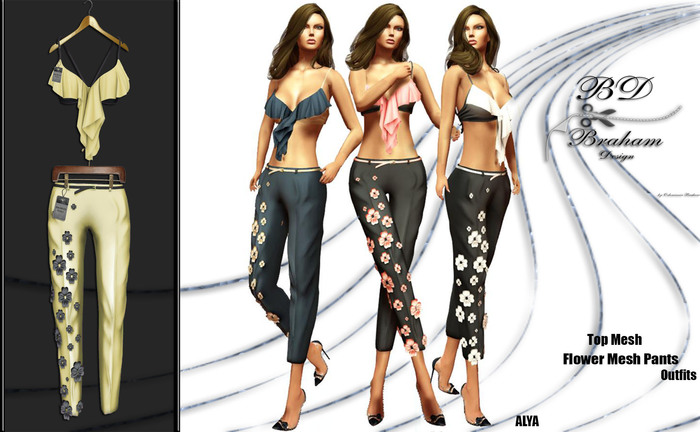Braham Design Yellow Alya Outfits Mesh