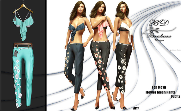Braham Design Turquoise Alya Outfits Mesh