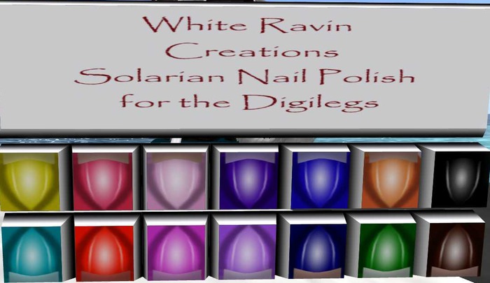 White Ravin Creations-Digileg Nail Polish for Solarian 
