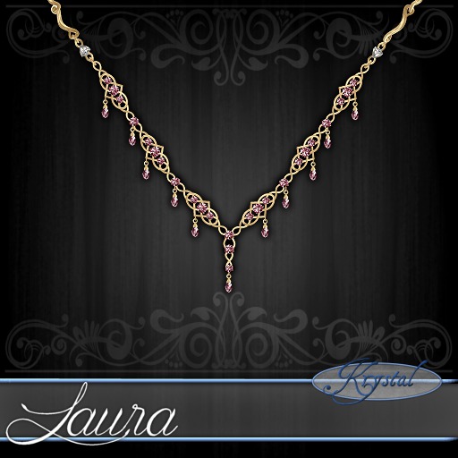 ::: Krystal ::: Laura - Necklace - Gold - Rose