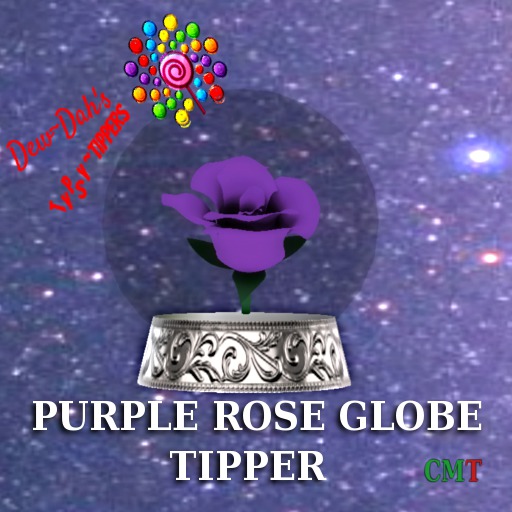 Second Life Marketplace PURPLE ROSE GLOBE TIPPER