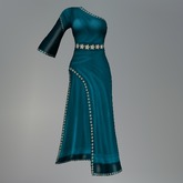 Teal Star Fitmesh Dress